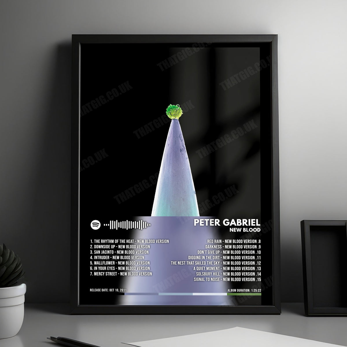 Peter Gabriel "New Blood" Album Cover Poster - with Complete Tracklist
