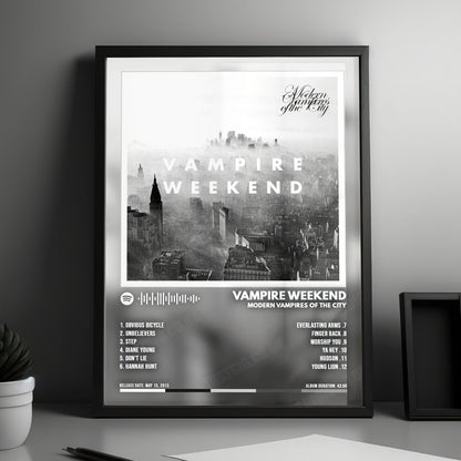 Vampire Weekend "Modern Vampires of the City " Album Cover Poster - with Complete Tracklist