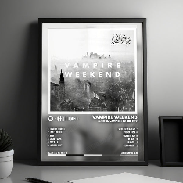 Vampire Weekend "Modern Vampires of the City " Album Cover Poster - with Complete Tracklist