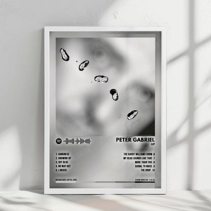 Peter Gabriel "Up" Album Cover Poster - with Complete Tracklist