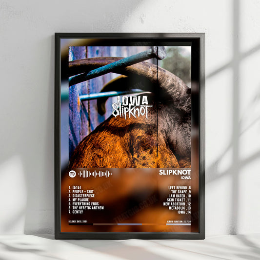 Slipknot "Iowa " Album Cover Poster - with Complete Tracklist