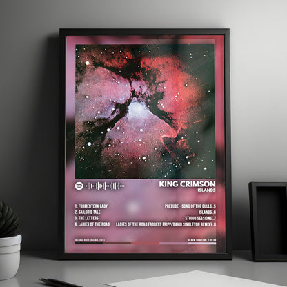 King Crimson "Islands" Album Cover Poster - with Complete Tracklist