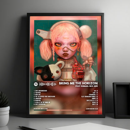 Bring Me the Horizon "Post Human: Nex Gen" Album Cover Poster - with Complete Tracklist