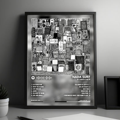 Nada Surf "if I had a hi-fi" Album Cover Poster - with Complete Tracklist