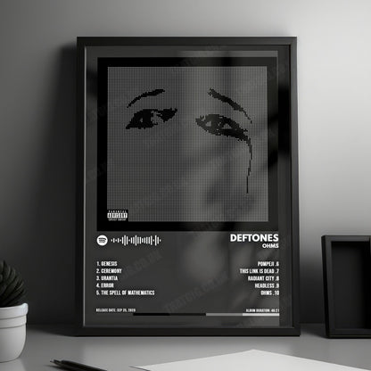 Deftones "Ohms " Album Cover Poster - with Complete Tracklist