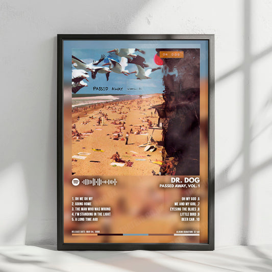 Dr. Dog "Passed Away, Vol. 1" Album Cover Poster - with Complete Tracklist
