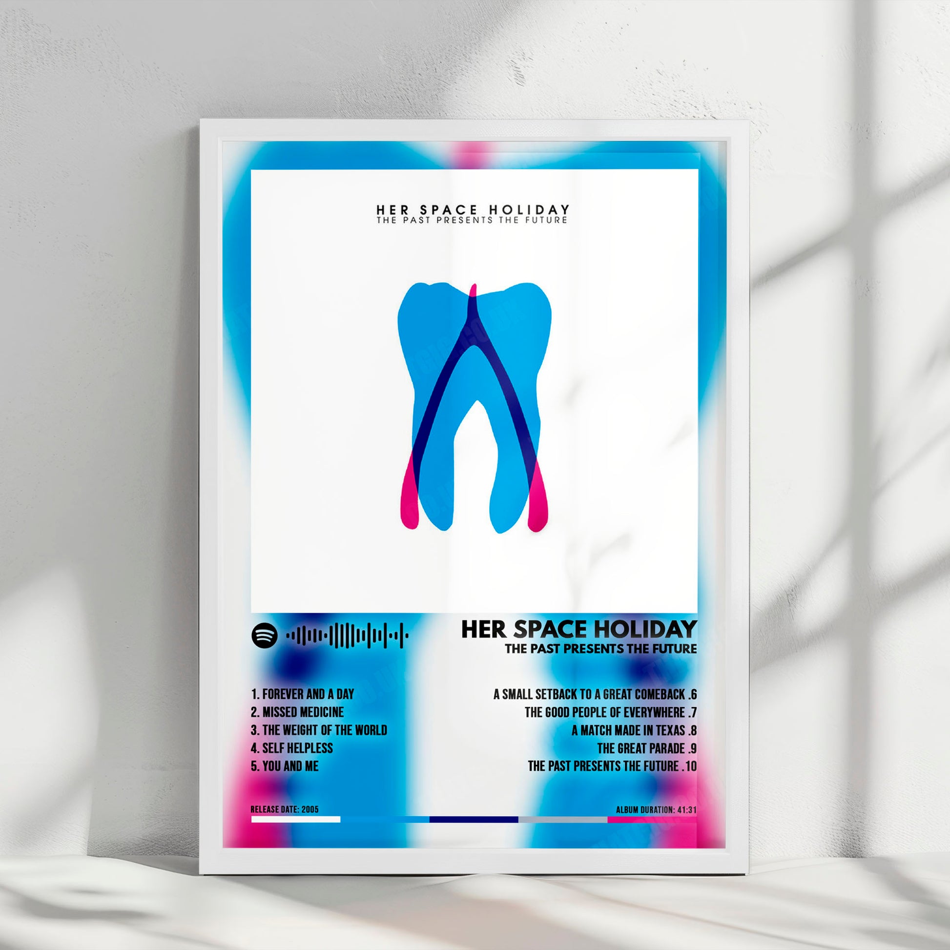 Her Space Holiday "The Past Presents The Future" Album Cover Poster - with Complete Tracklist