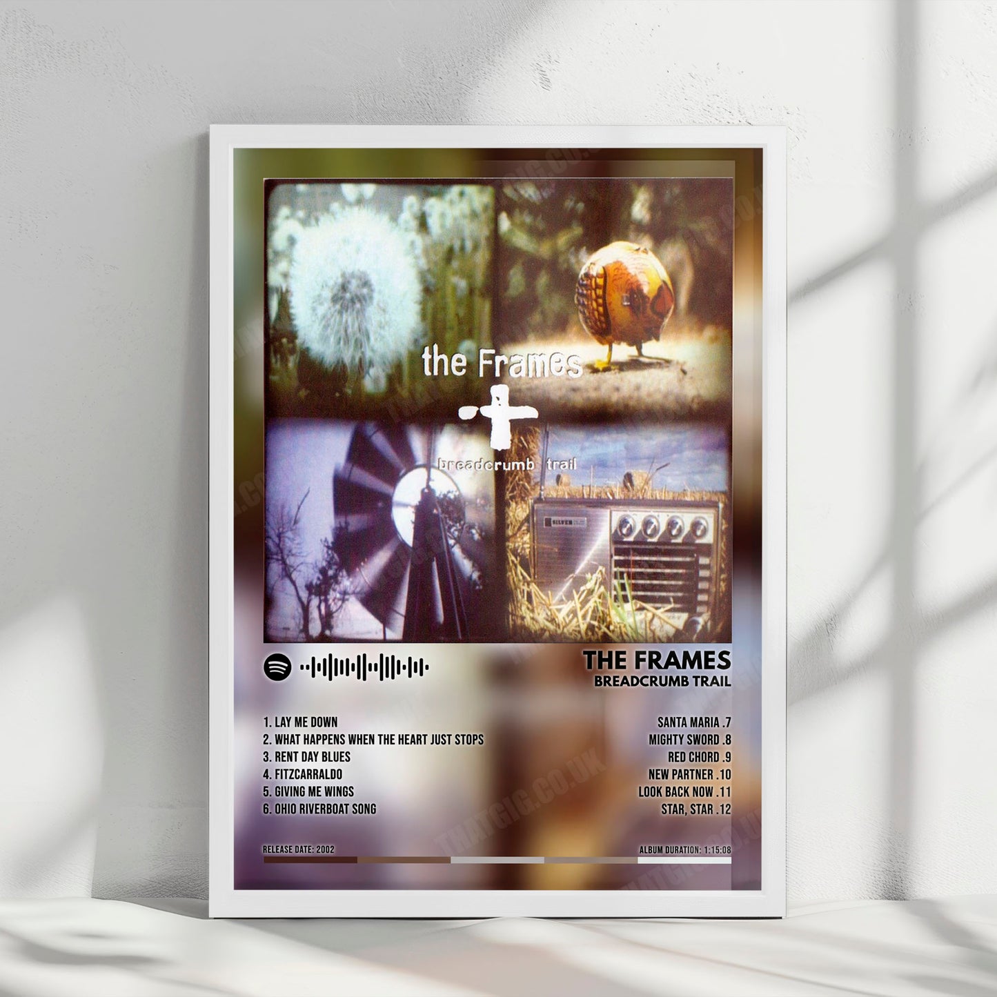 The Frames "Breadcrumb Trail" Album Cover Poster - with Complete Tracklist