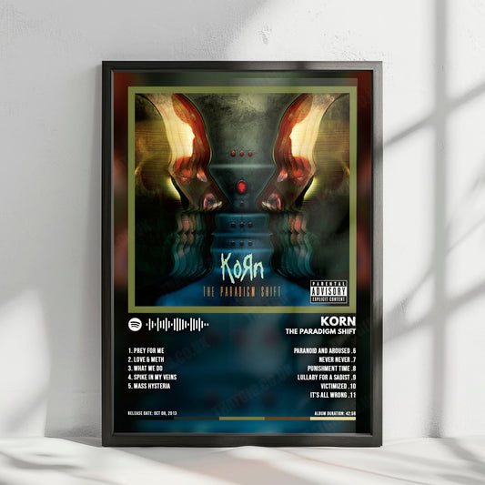 Korn "The Paradigm Shift" Album Cover Poster - with Complete Tracklist