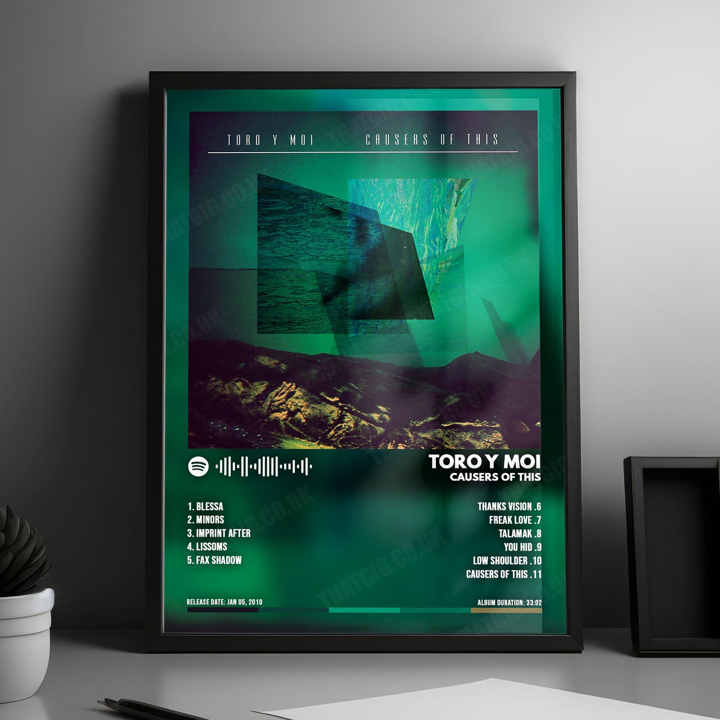 Toro y Moi "Causers of This" Album Cover Poster - with Complete Tracklist