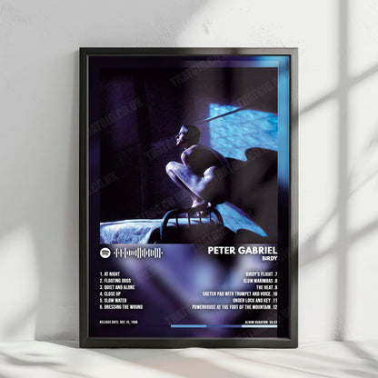 Peter Gabriel "Birdy" Album Cover Poster - with Complete Tracklist