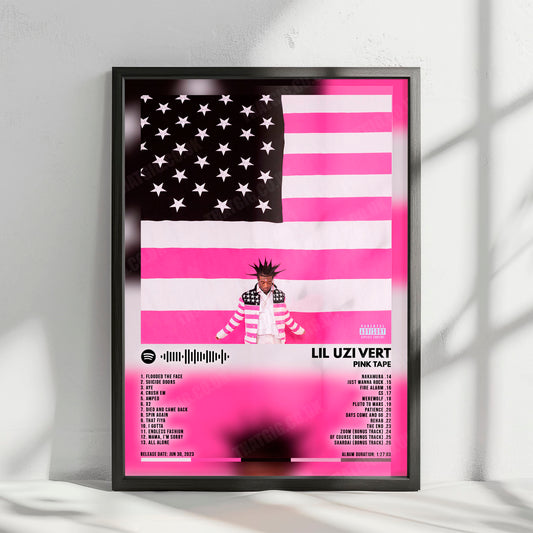 Lil Uzi Vert "Pink Tape" Album Cover Poster - with Complete Tracklist