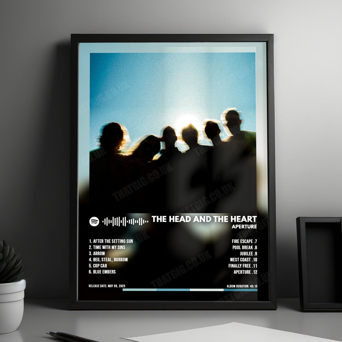 The Head and the Heart "Aperture" Album Cover Poster - with Complete Tracklist