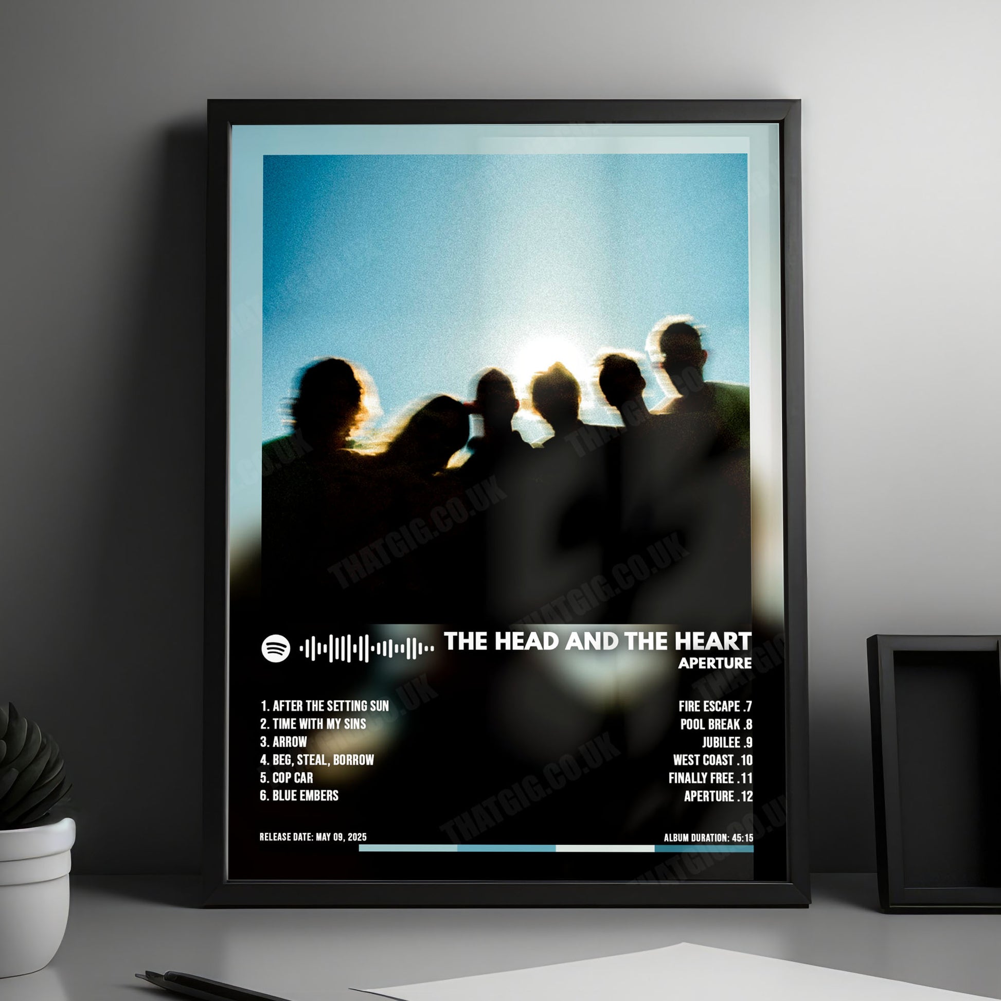 The Head and the Heart "Aperture" Album Cover Poster - with Complete Tracklist