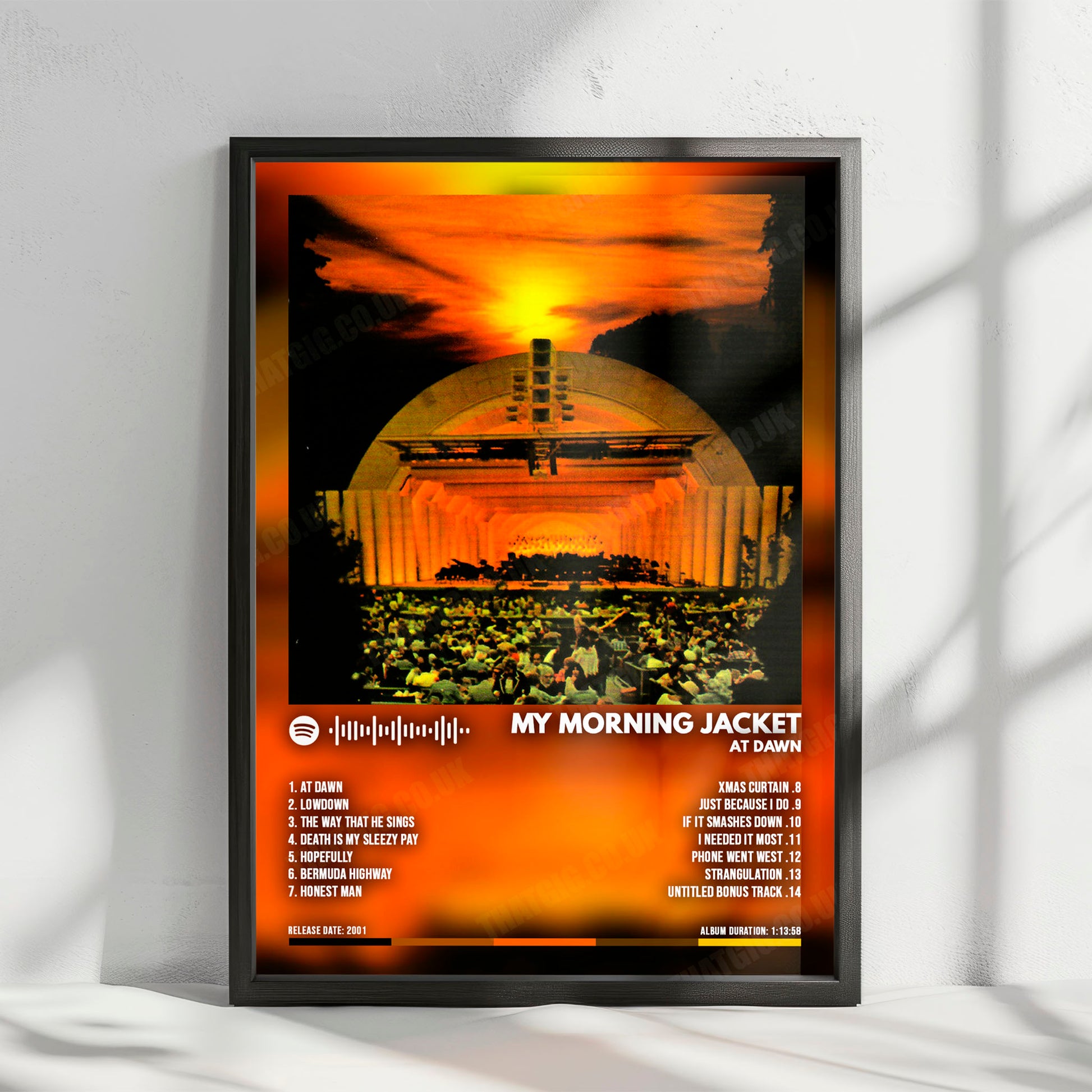 My Morning Jacket "At Dawn" Album Cover Poster - with Complete Tracklist