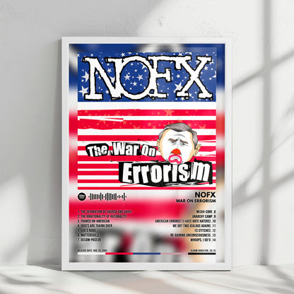NOFX "War on Errorism" Album Cover Poster - with Complete Tracklist
