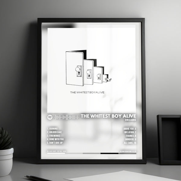 The Whitest Boy Alive "Dreams" Album Cover Poster - with Complete Tracklist