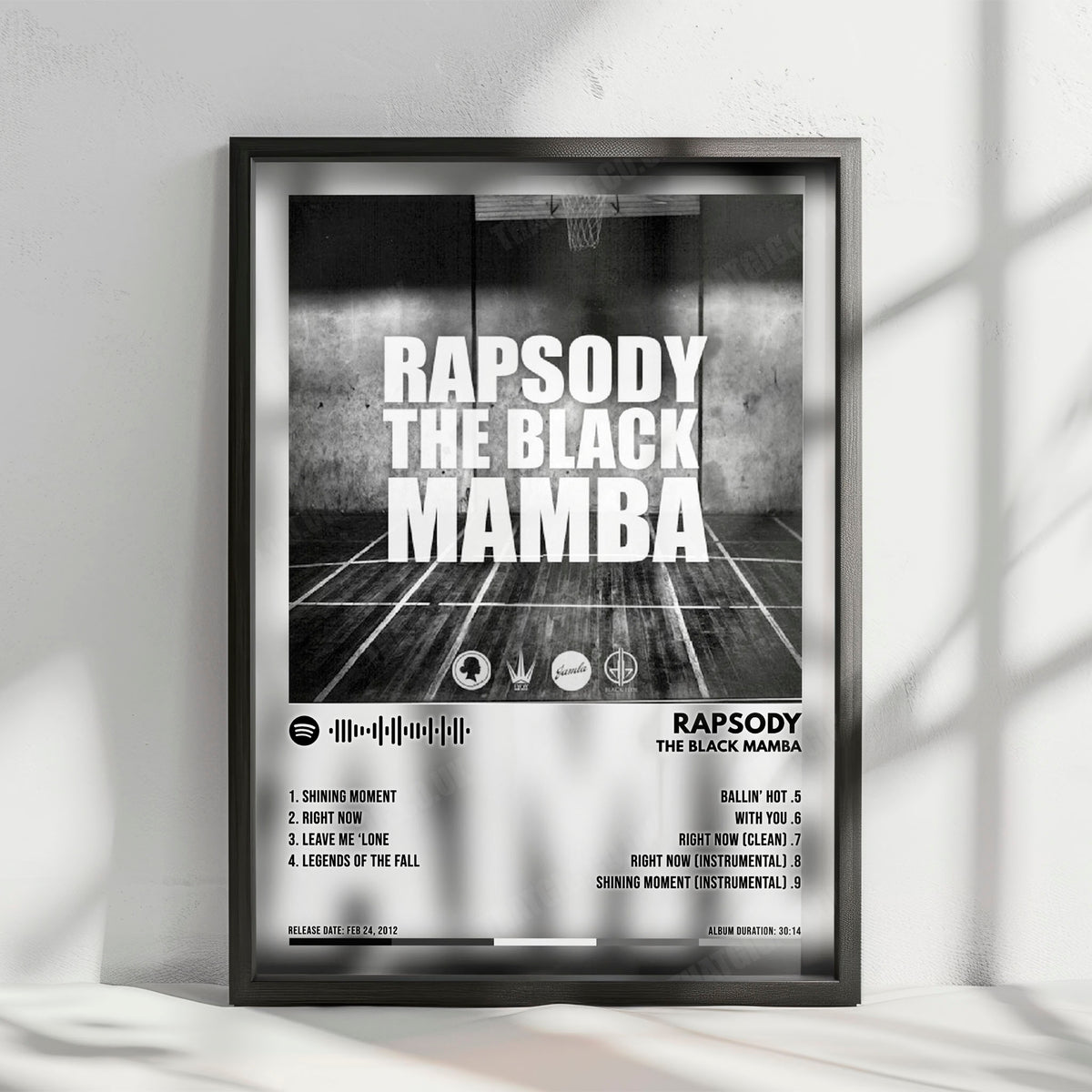 Rapsody "The Black Mamba" Album Cover Poster - with Complete Tracklist