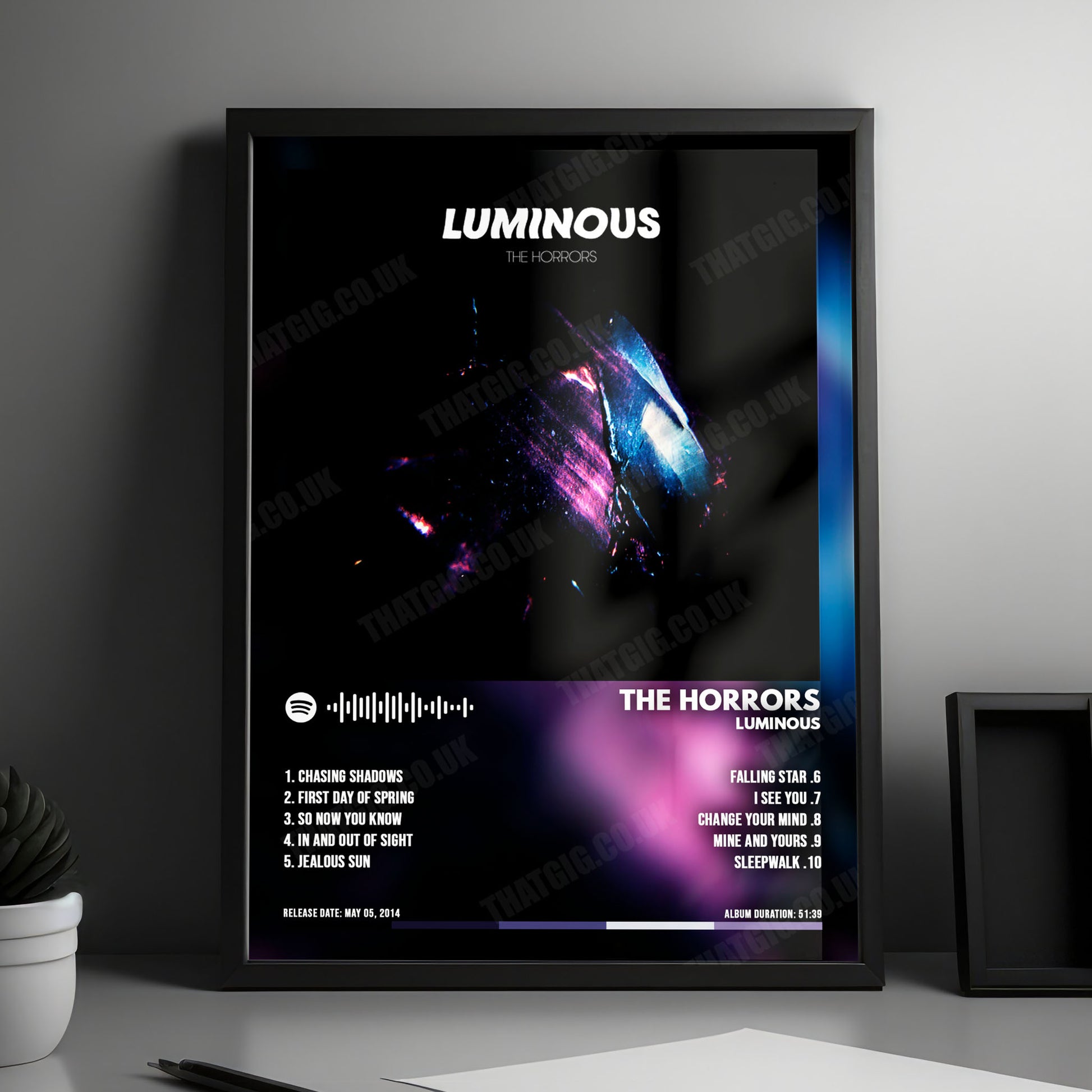 The Horrors "Luminous" Album Cover Poster - with Complete Tracklist