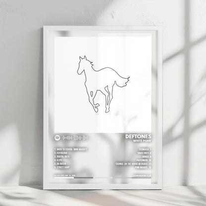 Deftones "White Pony " Album Cover Poster - with Complete Tracklist