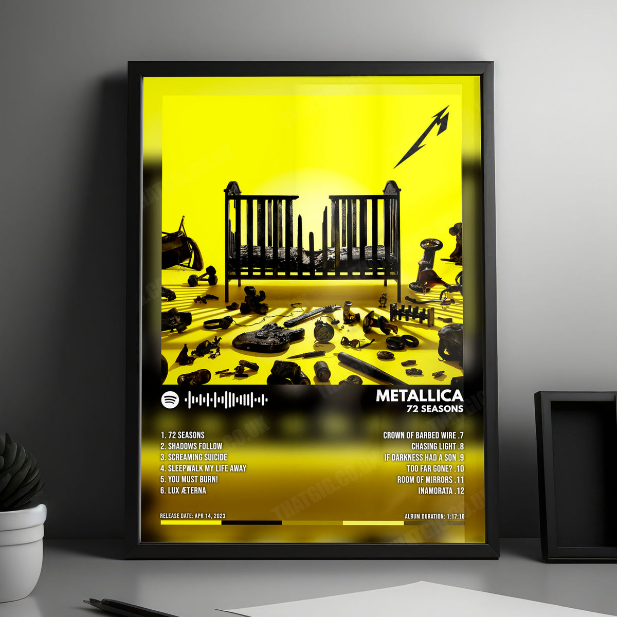 Metallica "72 Seasons" Album Cover Poster - with Complete Tracklist
