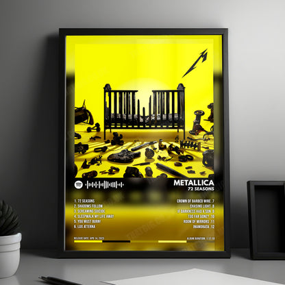 Metallica "72 Seasons" Album Cover Poster - with Complete Tracklist