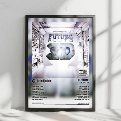 Future "Pluto 3D" Album Cover Poster - with Complete Tracklist