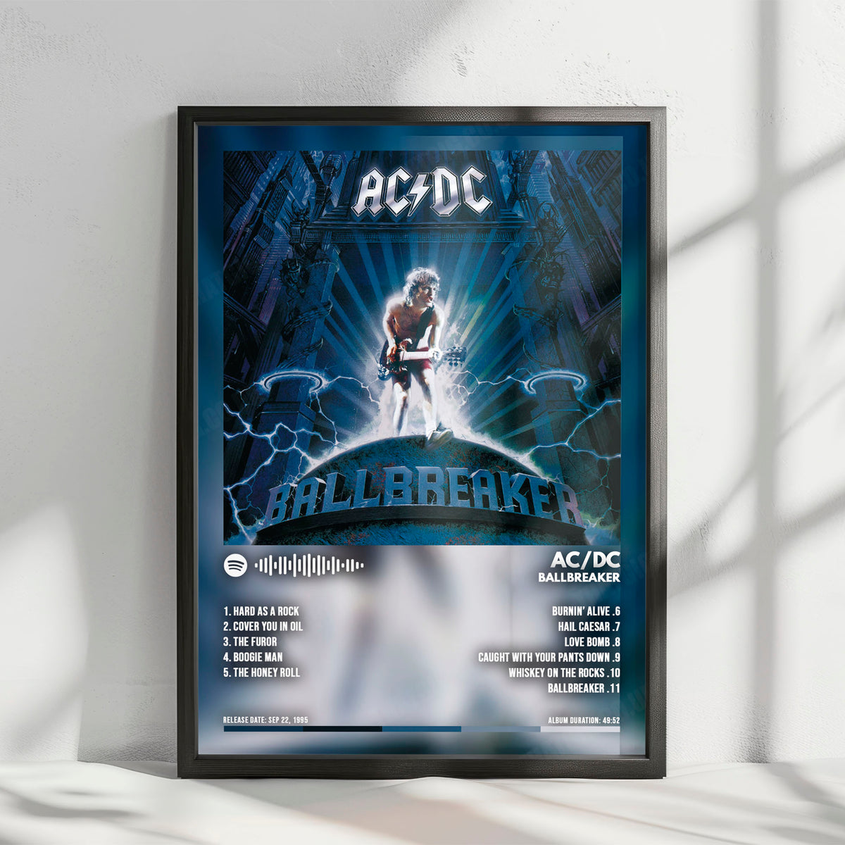 AC/DC "Ballbreaker" Album Cover Poster - with Complete Tracklist