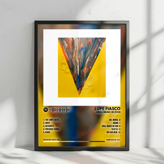 Lupe Fiasco "DRILL MUSIC IN ZION" Album Cover Poster - with Complete Tracklist