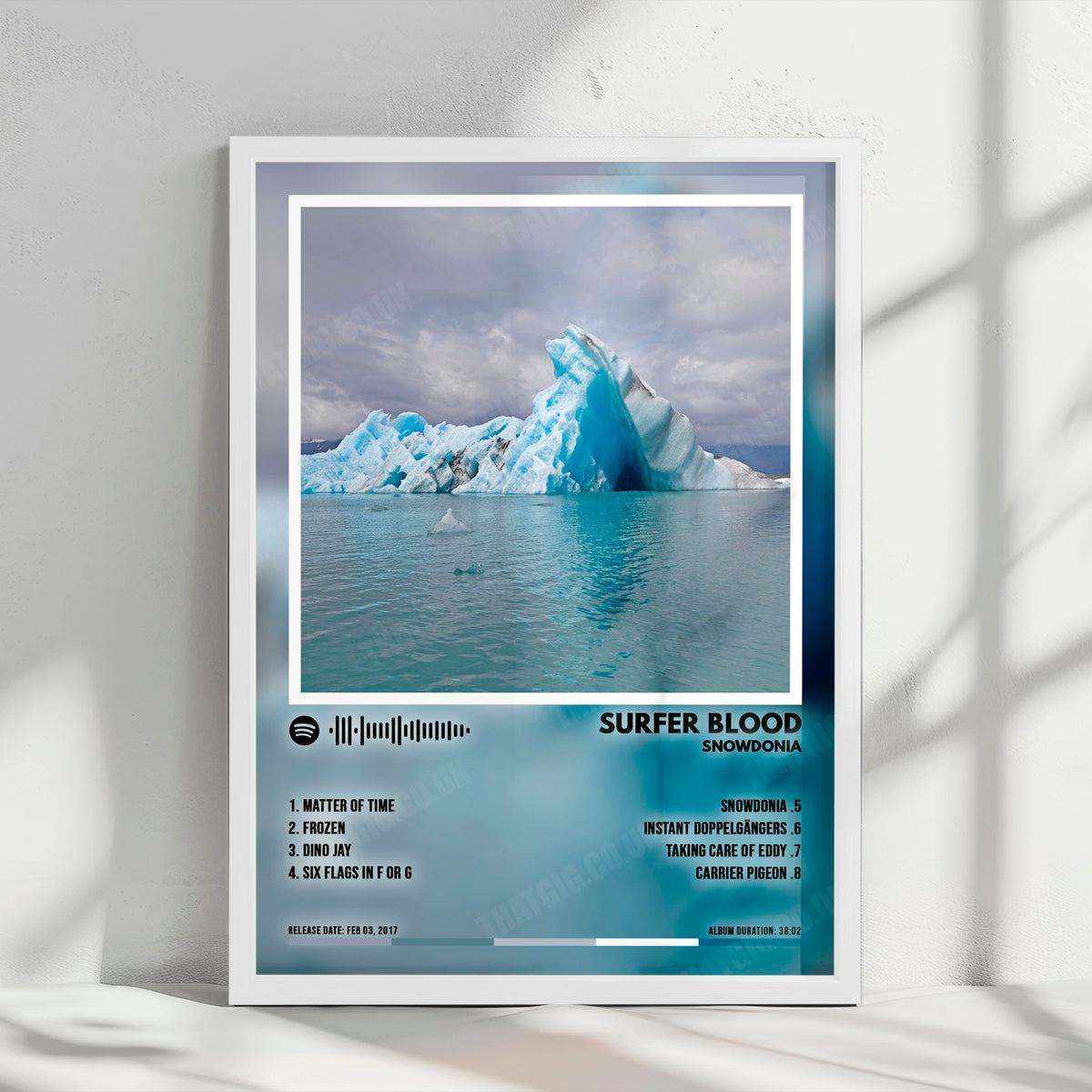Surfer Blood "Snowdonia" Album Cover Poster - with Complete Tracklist