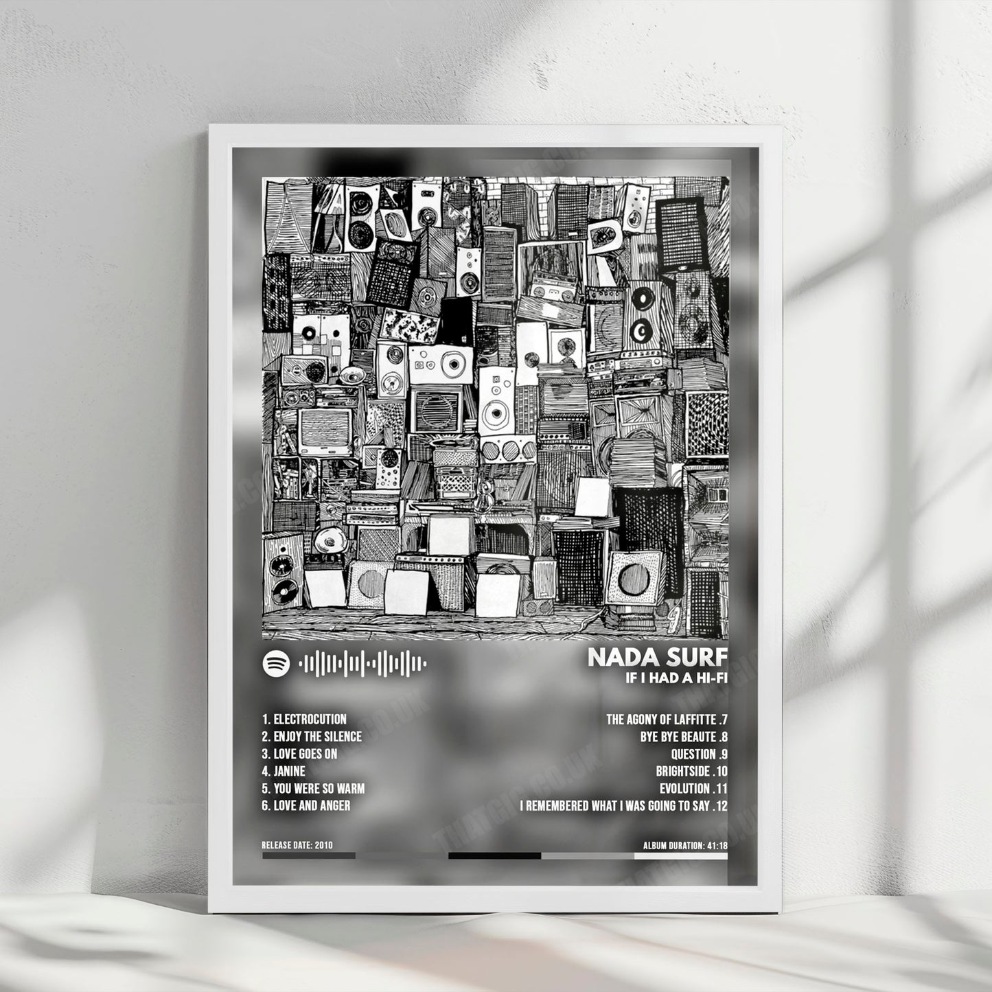 Nada Surf "if I had a hi-fi" Album Cover Poster - with Complete Tracklist