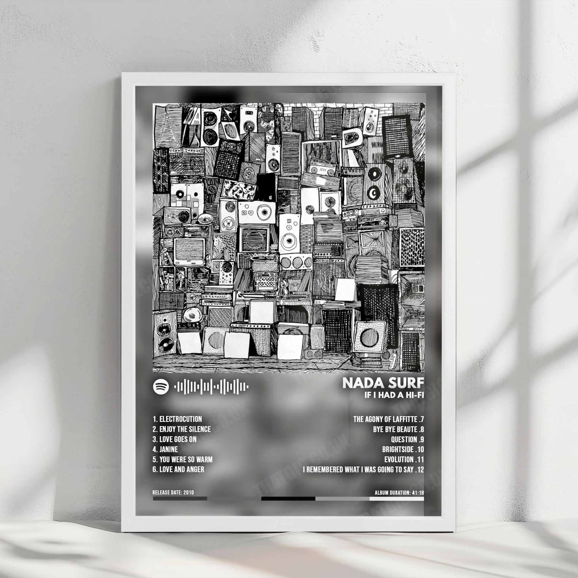 Nada Surf "if I had a hi-fi" Album Cover Poster - with Complete Tracklist