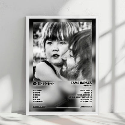 Tame Impala "Deadbeat" Album Cover Poster - with Complete Tracklist