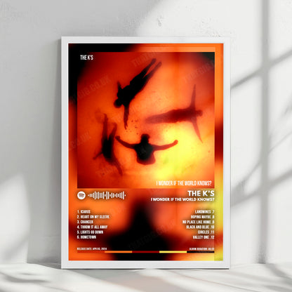 The K's "I wonder if the world knows " Album Cover Poster - with Complete Tracklist