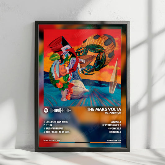 The Mars Volta "Octahedron" Album Cover Poster - with Complete Tracklist