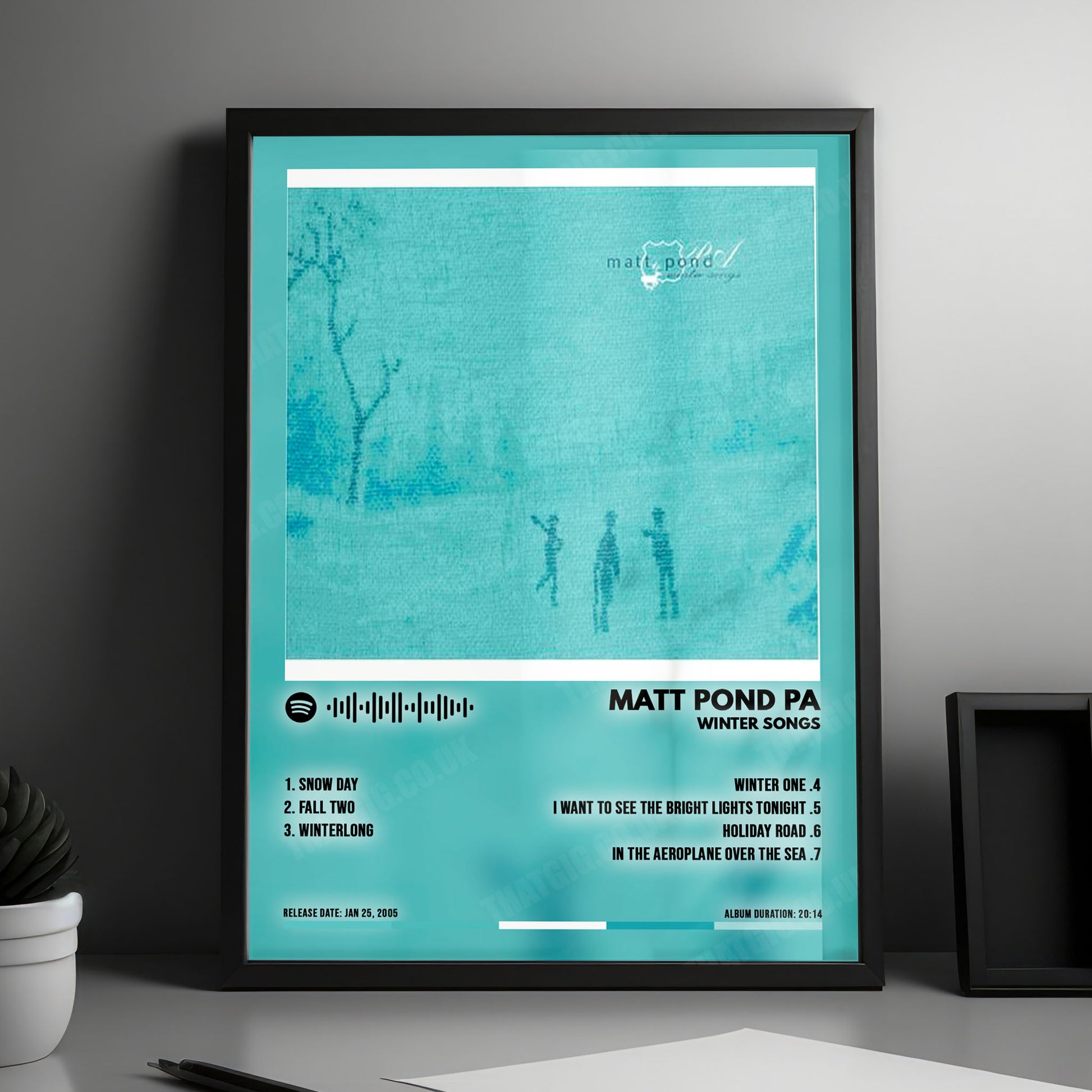 Matt Pond PA "Winter Songs" Album Cover Poster - with Complete Tracklist