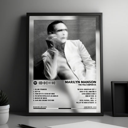 Marilyn Manson "The Pale Emperor" Album Cover Poster - with Complete Tracklist