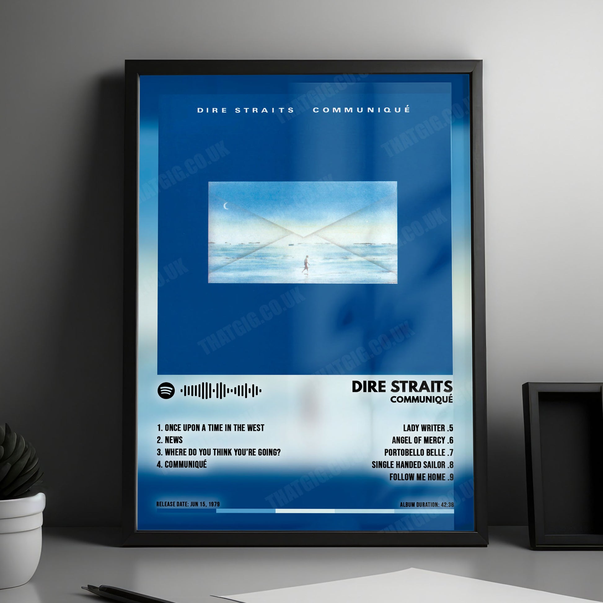 Dire Straits "Communiqué" Album Cover Poster - with Complete Tracklist