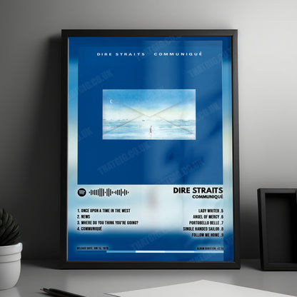 Dire Straits "Communiqué" Album Cover Poster - with Complete Tracklist