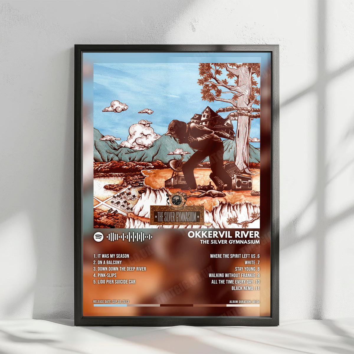 Okkervil River "The Silver Gymnasium" Album Cover Poster - with Complete Tracklist