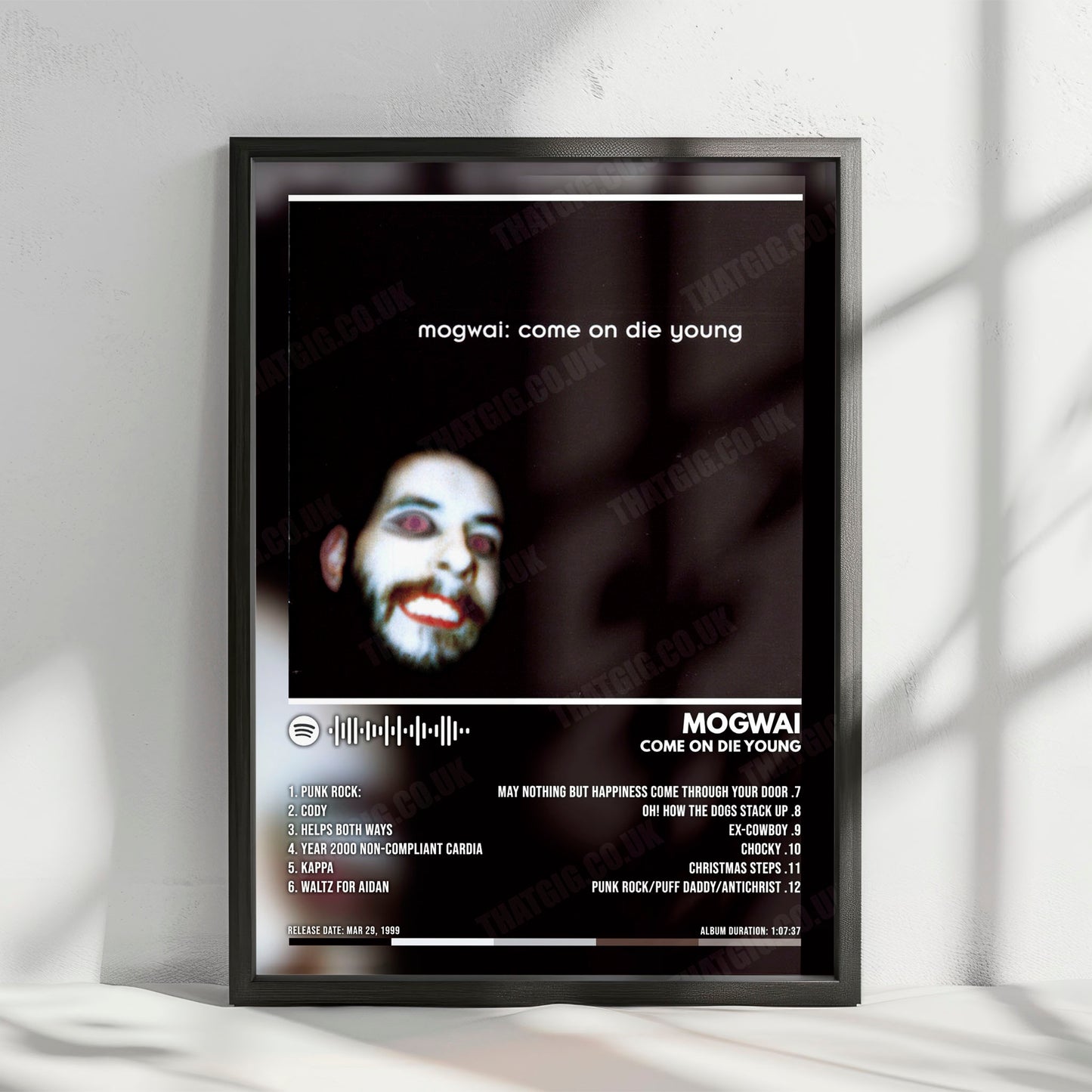 Mogwai "Come on Die Young" Album Cover Poster - with Complete Tracklist