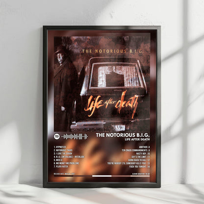The Notorious B.I.G. "Life After Death" Album Cover Poster - with Complete Tracklist