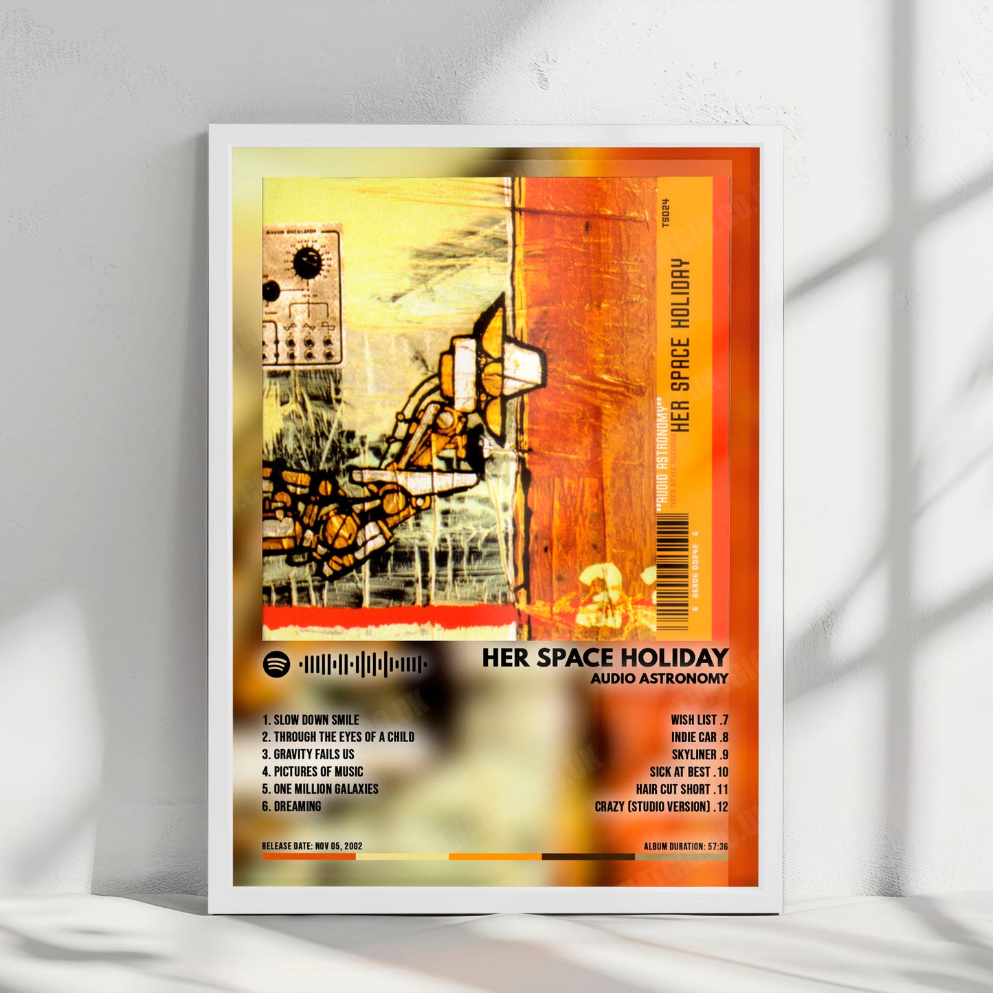 Her Space Holiday "Audio Astronomy" Album Cover Poster - with Complete Tracklist