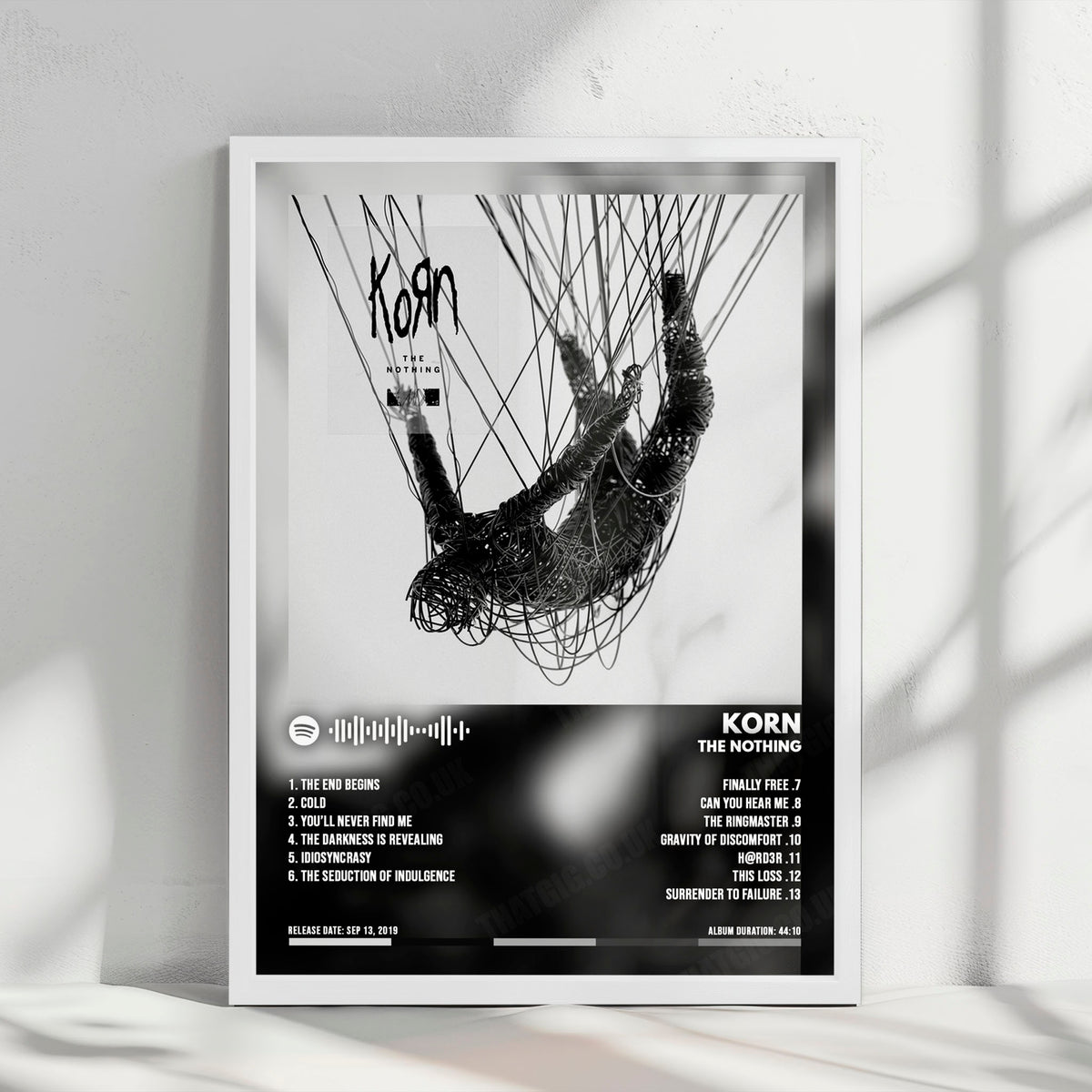 Korn "The Nothing" Album Cover Poster - with Complete Tracklist