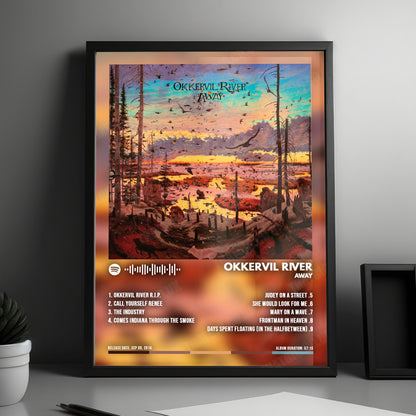 Okkervil River "Away" Album Cover Poster - with Complete Tracklist