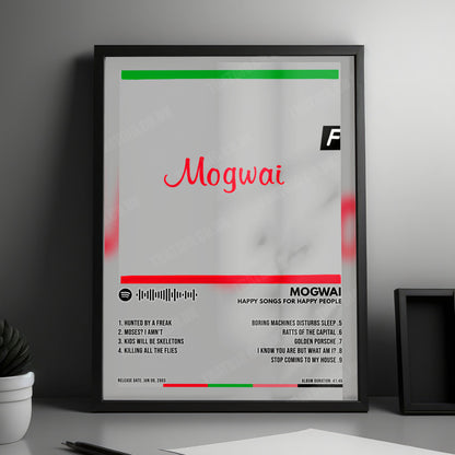 Mogwai "Happy Songs for Happy People" Album Cover Poster - with Complete Tracklist