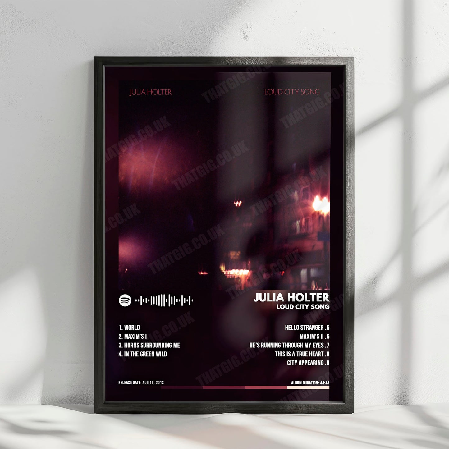 Julia Holter "Loud City Song" Album Cover Poster - with Complete Tracklist