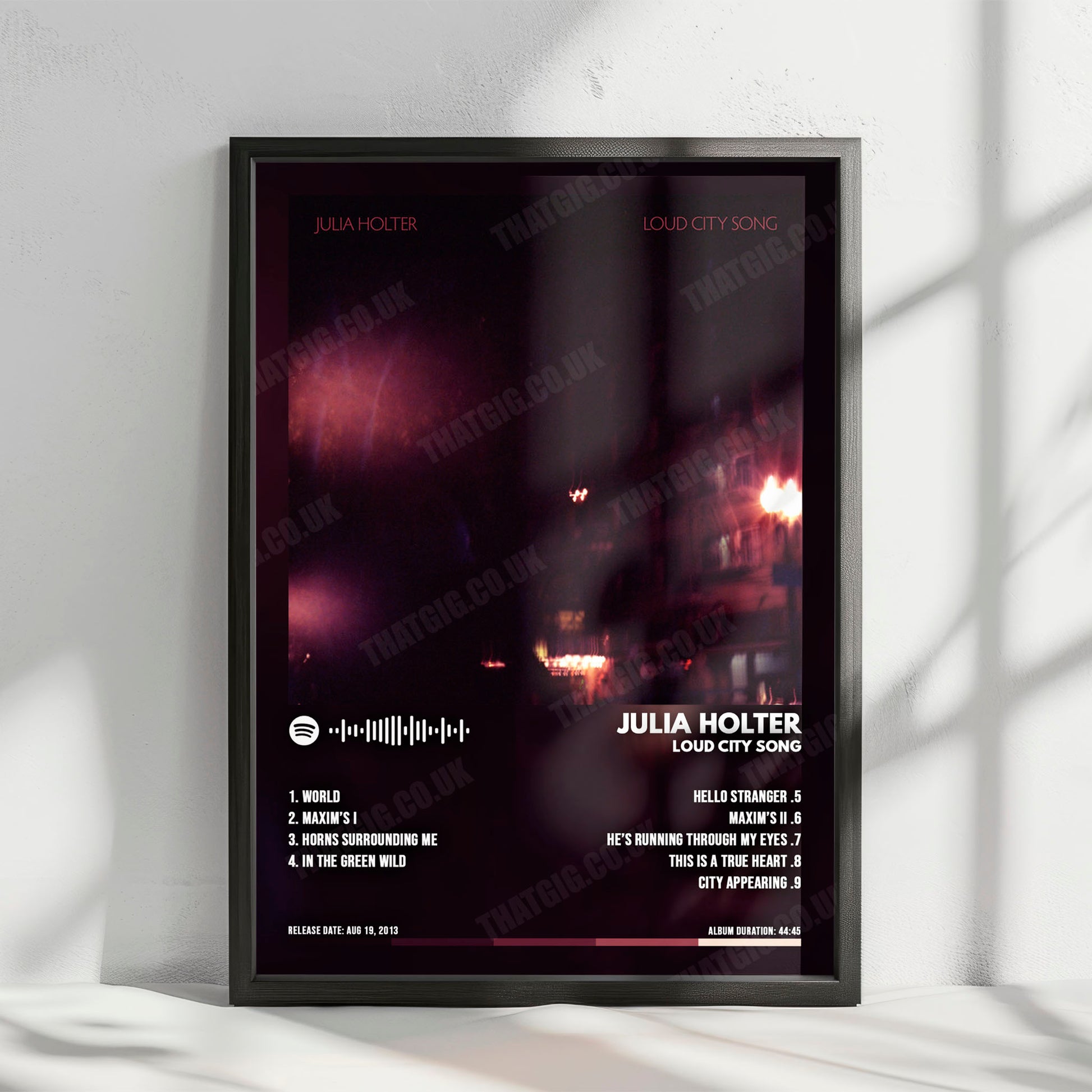 Julia Holter "Loud City Song" Album Cover Poster - with Complete Tracklist