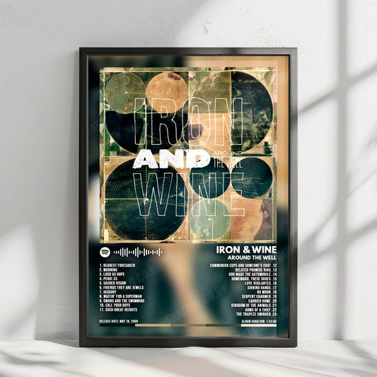 Iron & Wine "Around the Well" Album Cover Poster - with Complete Tracklist