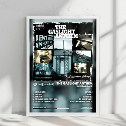 The Gaslight Anthem "American Slang" Album Cover Poster - with Complete Tracklist
